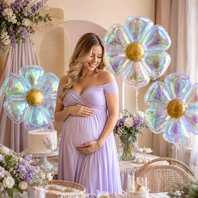Iridescent Daisy Balloons, Baby Shower, Bridal Shower and Spring Party - Image 5