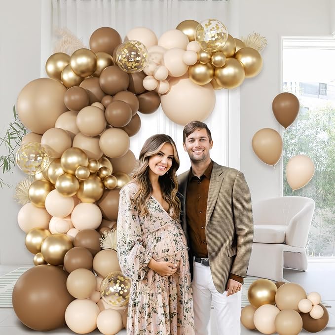 147pcs Brown Balloon Arch Garland Kit - Image 4
