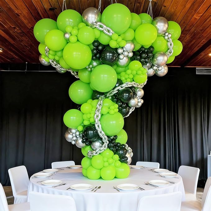 50pcs Lime Green Balloons, 12inch Light Green Latex Balloons Kit | Balloons - Image 5