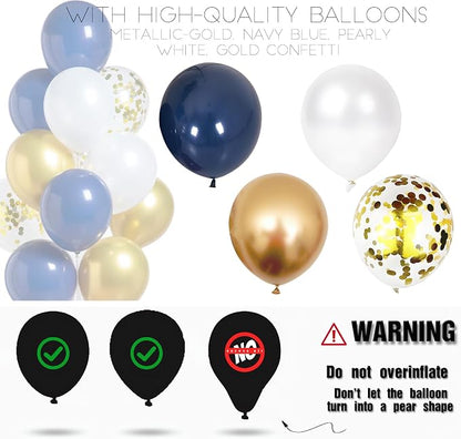 2Set Blue Gold Balloon Column Stand Kit - Image 3
