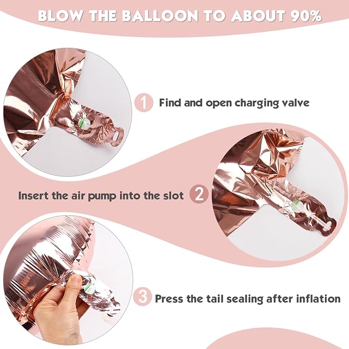 40 In Rose Gold Number 2 Balloon, 2nd Birthday Party Decorations - Image 6