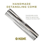 Kent 92T Black Graphite Wide Tooth Women’s Detangler Comb for Curly, Wavy, and Thick Hair – Ideal for Use on Wet Hair – Gentle, Shower Comb for – Anti-Static, Smooth - Styling Tool by Kent