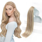 Sunny Hair Blonde Tape in Hair Extensions Human Hair Ash Blonde Highlight Bleach Blonde Hair Extensions Tape in 20 Inch Remy Tape in Txtensions for Women Wedding 20Pcs 50g