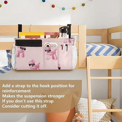 Bedside Caddy Metal Frame Hanging Organizer Bunk Bed Dorm Accessories Hook And - Image 6