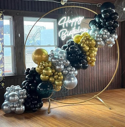 KBZVNAF Black Gold Silver Latex Balloons 60 Packs 12 Inch | Black Metallic - Image 6