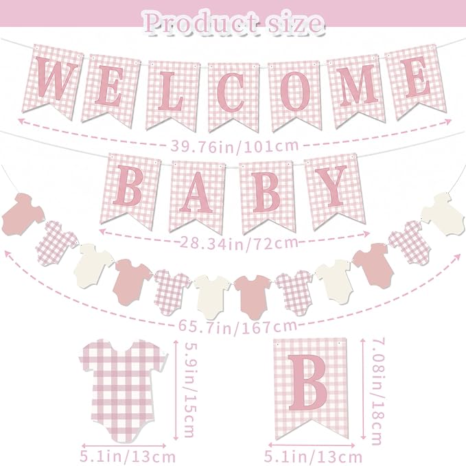 Baby Girl Baby Shower Banner - Image 8
