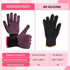 Suhine 20 Pcs Professional Heat Resistant Gloves for Hair Styling Curling Heat Resistant Work Gloves