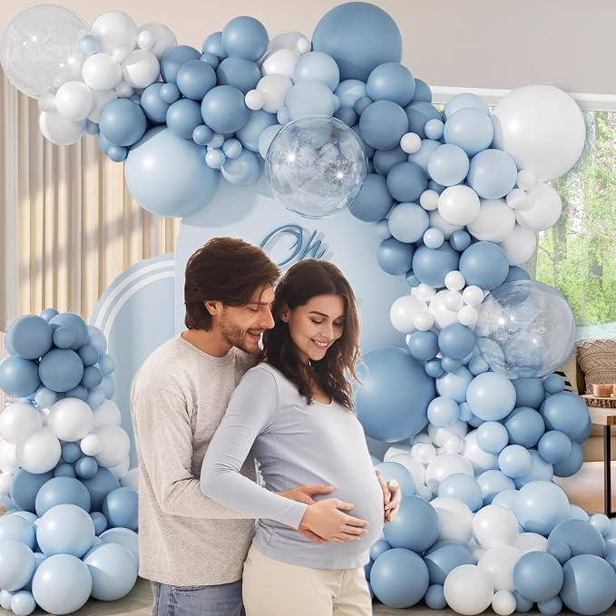 119pcs Dusty Blue Balloon Arch Garland Kit - Image 4
