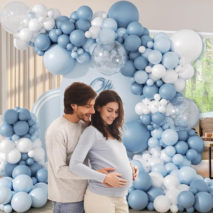 119pcs Dusty Blue Balloon Arch Garland Kit - Image 4