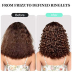 Curl Defining Brush for Thick Coily Hair, Firm-Bristle TPEE Detangling Brush for Coarse 4A–4C Curls, Dual-Sided Wide & Narrow Tooth Brush for Wet & Dry Curl Shaping– Women & Men (Aqua Mint)