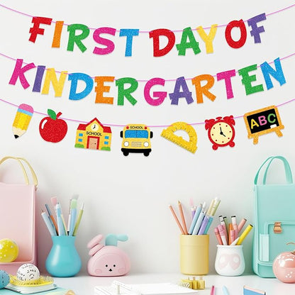 First Day Of Kindergarten Banner Decor, Back To School Kindergarten Garland - Image 6