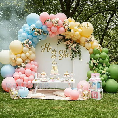 Pastel Balloon Arch Kit for Baby Shower Decorations, Birthday Party, Garden - Image 4