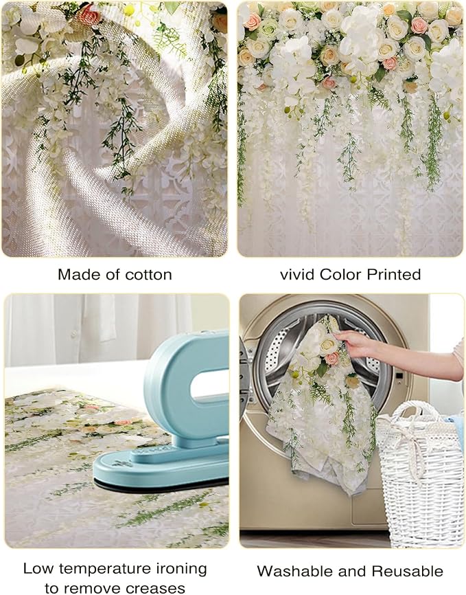 Mocsicka Wedding Flower Backdrop Wall Floral Bridal Shower Backdrops - Image 5