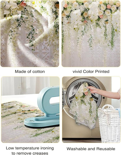 Mocsicka Wedding Flower Backdrop Wall Floral Bridal Shower Backdrops - Image 5