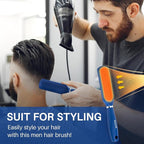RHOS Hair Brush for Men - Detangler and Styling Brush with Nylon Bristles for Wet and Dry Hair, Massage Function, Suitable for Bangs, Thin, Short, and Thick Hair (1 Pack - Blue)