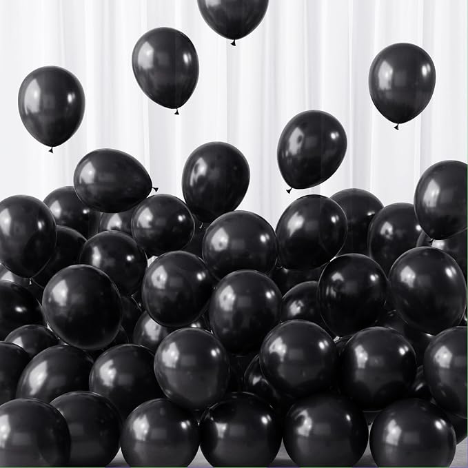 RUBFAC Black Balloons, 2026 International Football Game Decor, Graduation by RUBFAC