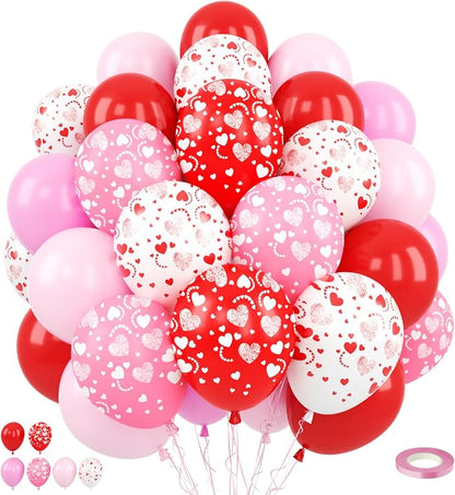 Red and Pink Balloons, for Valentine’s Day Wedding Engagement Anniversary Baby by Paready