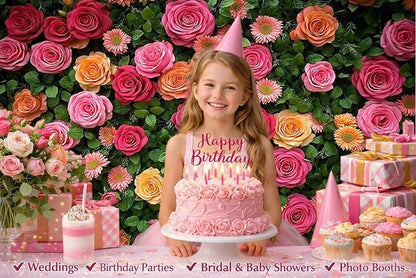 Floral Backdrop for Photography Mother's Day Backdrop Wedding Backdrops Spring - Image 5