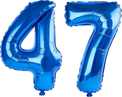 40 Inch Number 47 Balloons for 47th Birthday Party Decorations, 0-100 Dark Blue by FOBELEC
