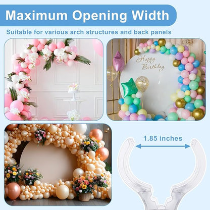 20pcs Balloon Arch Clips Transparent Large Plastic Backdrop Clips Spring Clamps - Image 4