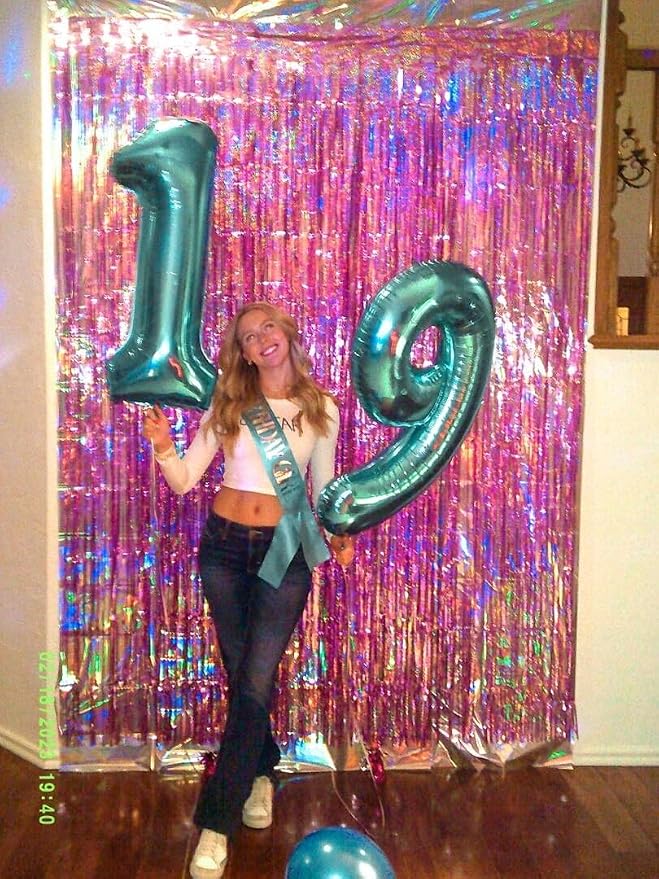 Teal Blue Number 1 Balloon 40 inch, Number 1 Birthday Balloons - Image 5