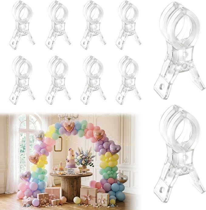 10 Pack Balloon Arch Clips, 3.5'' Large Plastic Clips Supplies - Image 9