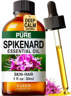 KUKKA Spikenard Essential Oils - 1 Fl Oz - for Hair, Skin, Diffuser, Aromatherapy & DIY Soap Making Scent