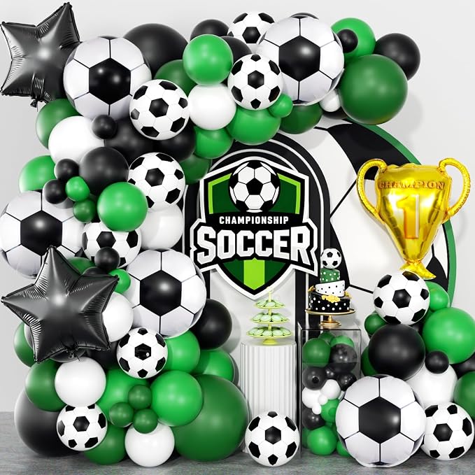 Soccer Party Decorations 153Pcs, World Soccer Balloon Garland Arch Kit - Image 4
