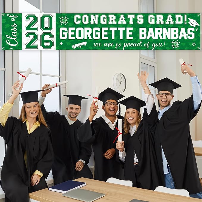 Graduation Congratulations Banner Decorations, Class of 2026 Personalized - Image 6