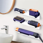 Curling Iron Holder Wall Mounted Hair Dryer Holder Straighteners Holder Hair Tool Organizer for Curling Wands Accessories Stainless Steels Adhesive Flat Iron Holder for Bathroom Barber Shops Vanity