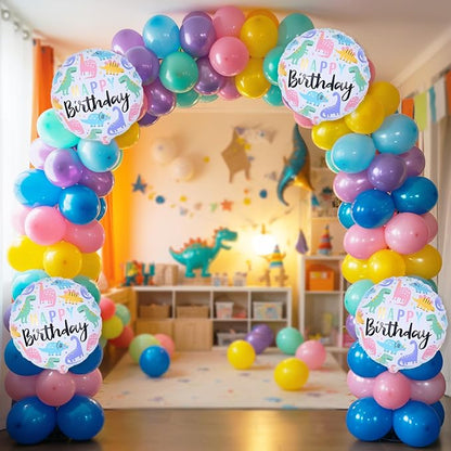 18" Dinosaur Balloons for Party Decorations, HAPPY Birthday Dino Foil Balloons - Image 7