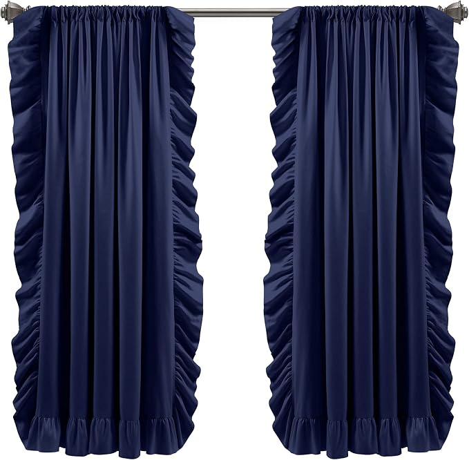 Lush Decor Reyna Ruffle Window Curtain Panel Set, Living room, or Dining Room - Image 8