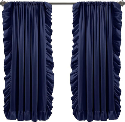 Lush Decor Reyna Ruffle Window Curtain Panel Set, Living room, or Dining Room - Image 8