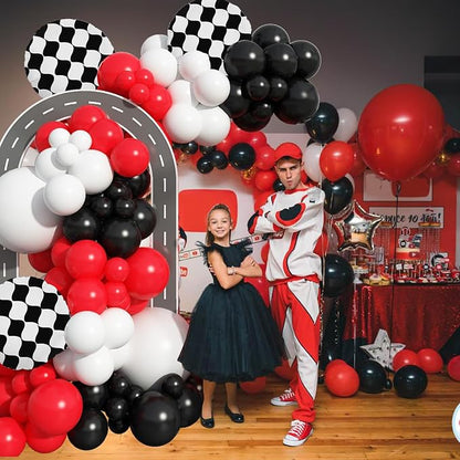 Racing Car Balloons Arch Garland Kit, Wheels Balloon - Image 3