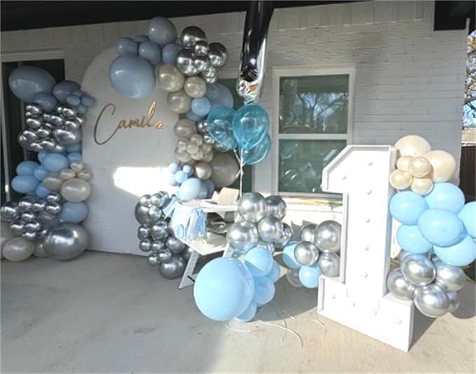 Dusty Blue Balloon Arch Kit - Image 3