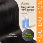 DOORES Clip in Hair Extensions Real Human Hair, Natural Black 18 Inch 135g 7pcs, Straight Remy Extensions for Women Thick Silky for Party