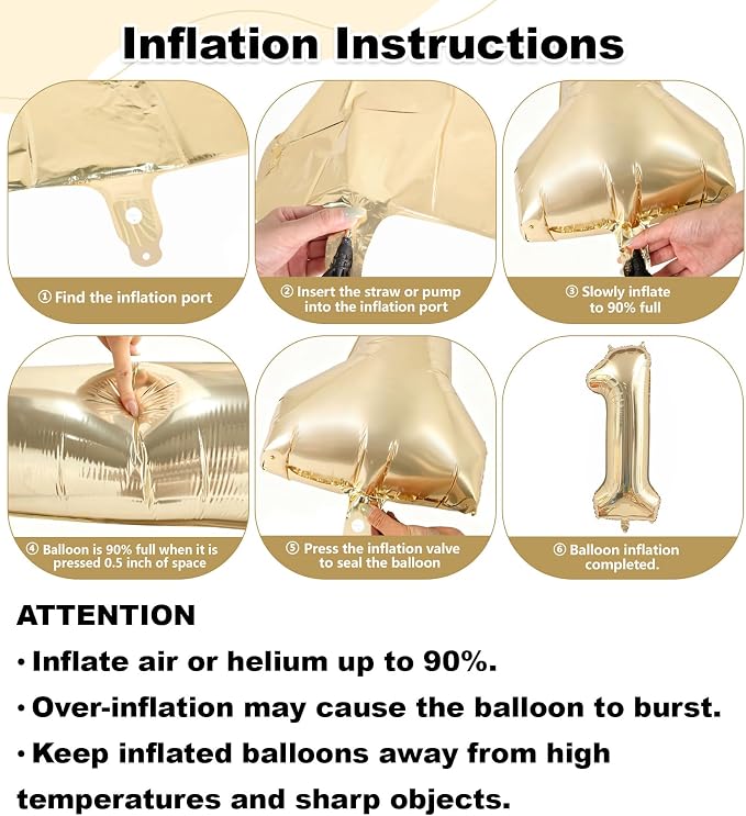 Champagne Gold 13 Balloon, 40 Inch Light Gold Number 13 Balloon Big Foil Mylar - Image 2