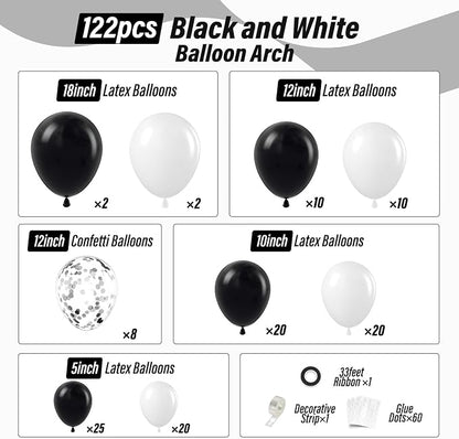 Black and White Balloon Arch Kit - Image 2