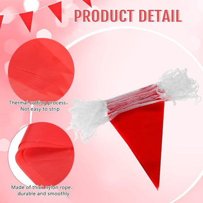 Tatuo 200 Feet Solid Pennant Banners Flags String Triangle Hanging DIY Bunting - Image 4