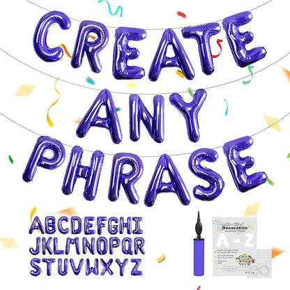 52 pcs Purple Foil Letter Balloons by TangTuan