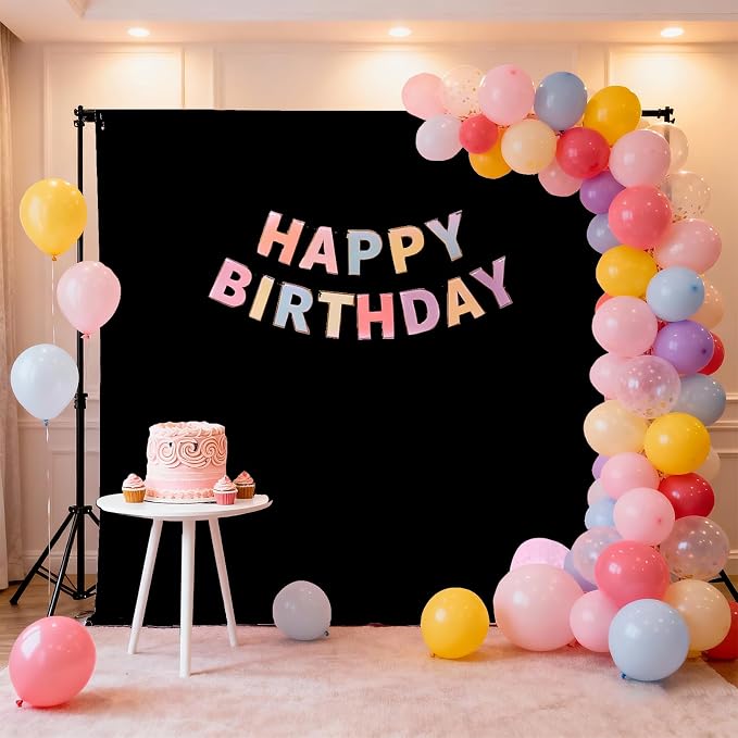 Black Photography Backdrop for Photoshoot, Fabric 8x10ft | Polyester Studio - Image 3