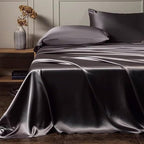Premium Silk Pillowcase for Hair and Skin Made in USA, 100% 22 Momme Mulberry Silk King Size Pillow Cases with Zipper, Hypo Allergenic Pillow Case, 1pc 20"x36" (King, Slate Grey)