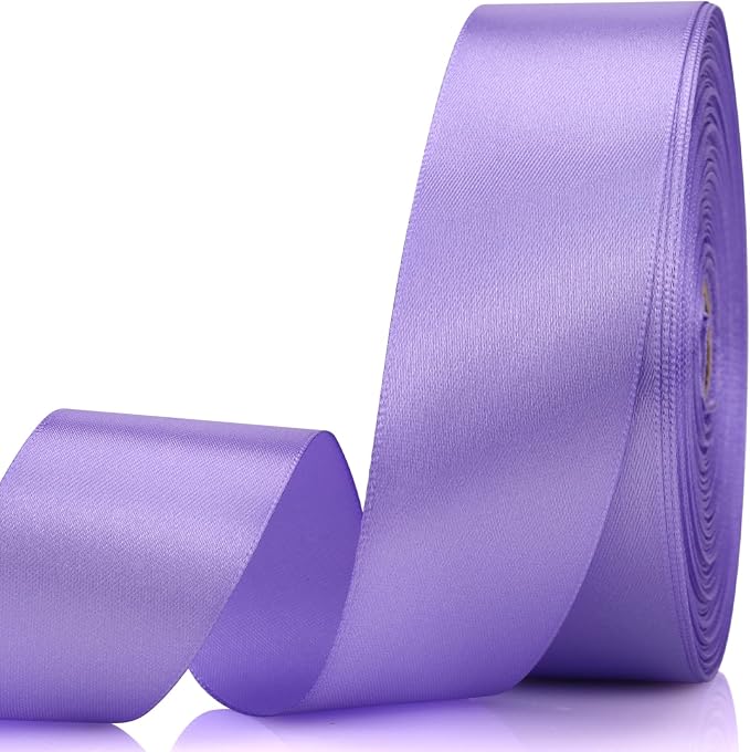 1-1/2 Inch 60 Yards Light Purple Solid Satin Ribbon by Unknown