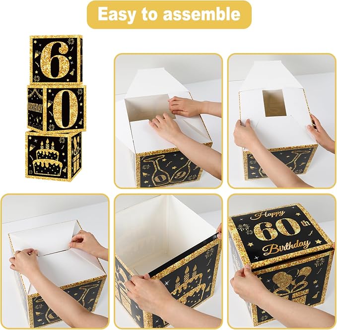 DataMoon 60th Birthday Decorations Boxes - Image 5