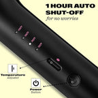 Trademark Beauty Hair Waver - Double Barrel Hair Crimper, Beach Waves Curling Iron, Babe Waves X, Adjustable Temperature Hair Curler, Hair Styling Tools, 1.25" - Black