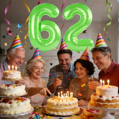 40 Inch Number 62 Balloons for 62nd Birthday Party Decorations, 0-100 Fruit - Image 2