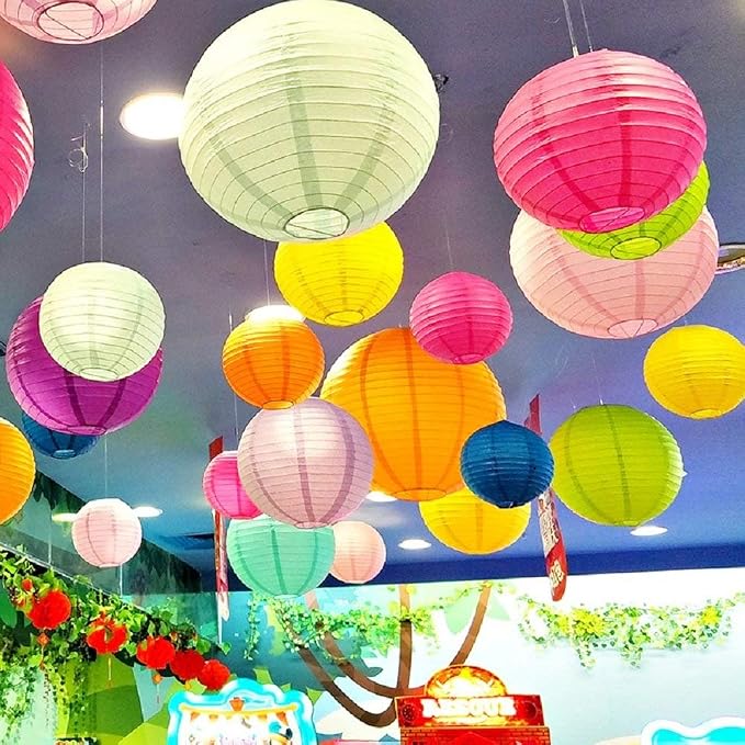 LURICO 16 Pcs Colorful Paper Lanterns - Image 7