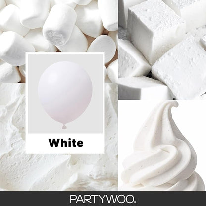 PartyWoo White Balloons 100pcs 12 Inch Latex Helium White Balloons | Wedding - Image 2