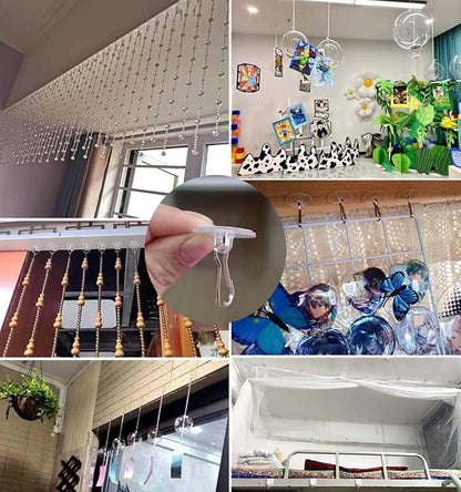 40 Pack Self Adhesive Wall Hook Sticky Ceiling Hooks Small Disc Sticker Hanger - Image 5