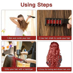 MSDADA New Hair Chalk Comb Temporary Hair Color Dye for Girls Kids, Washable Hair Chalk for Girls Age 4 5 6 7 8 9 10 Birthday Cosplay DIY, Halloween, Independence Day(Red & Blue)